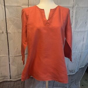 Bass women’s top medium, salmon/orange